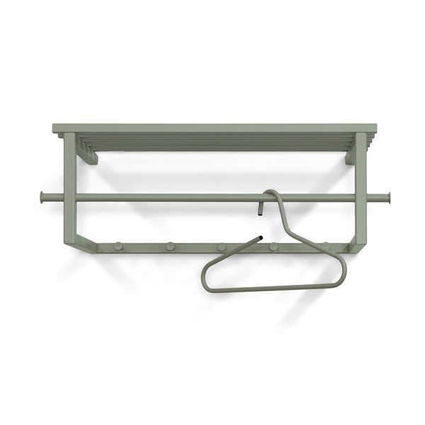 Сиво-зелена метална стенна закачалка с рафт 76 cm Marco – Spinder Design-image-2