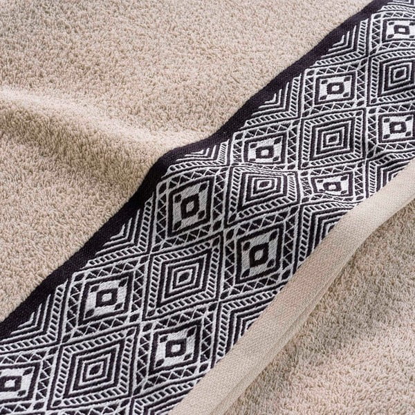 Бежова памучна хавлиена кърпа от тери 90x150 cm Esteban – douceur d'intérieur-image-2