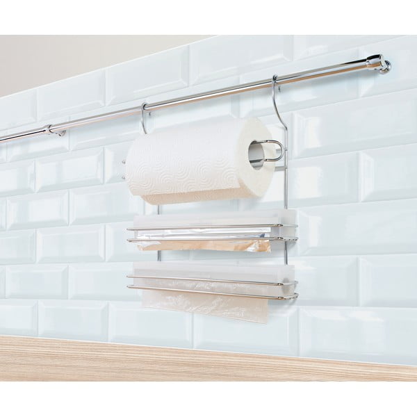 Висяща стойка за кухненски кърпи от хромирана стомана в сребристо Lonardo – Metaltex-image-2