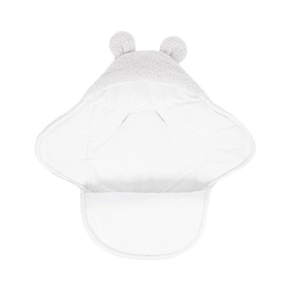 Бебешко одеяло от шерпа в цвят слонова кост 45x80 cm – Meowbaby-image-1