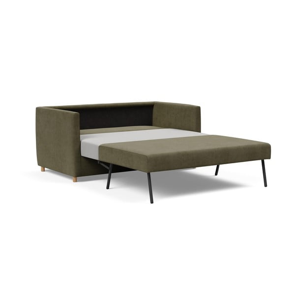 Тъмнозелен велурен разтегателен диван Olan - Innovation-image-4