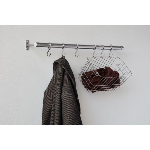 Стенна закачалка от неръждаема стомана в матово сребрист цвят 70 cm Hang-It – Mette Ditmer Denmark-image-2