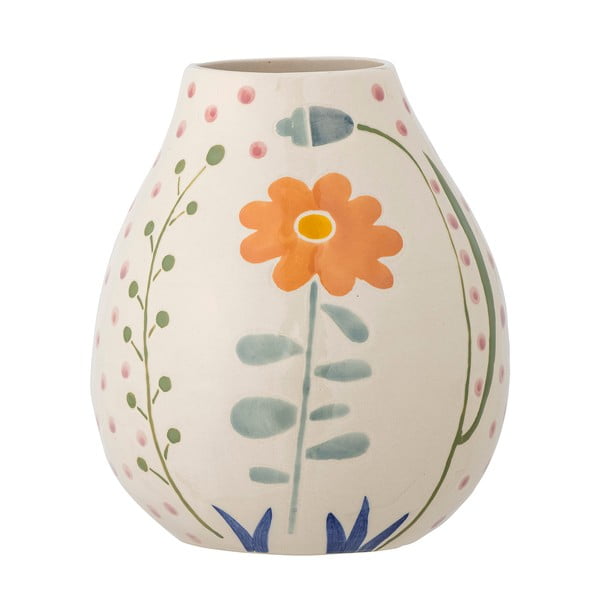 Кремава глинена ръчно рисувана ваза (височина 17 cm) Taza – Bloomingville