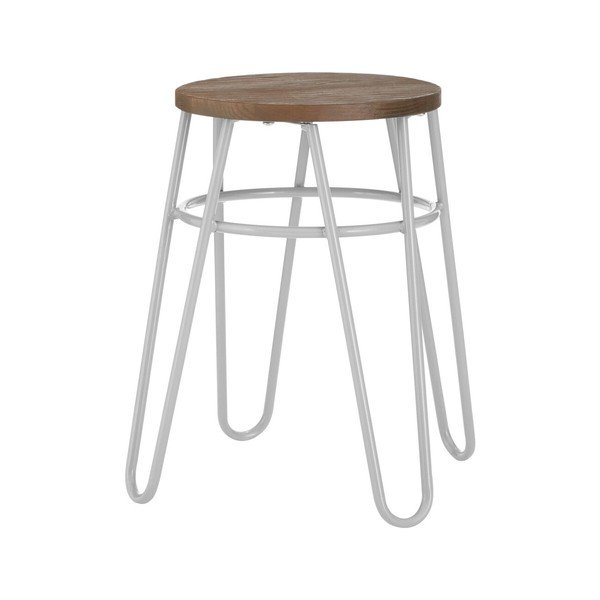 Сив/в естествен цвят стол от масивен бряст District – Premier Housewares