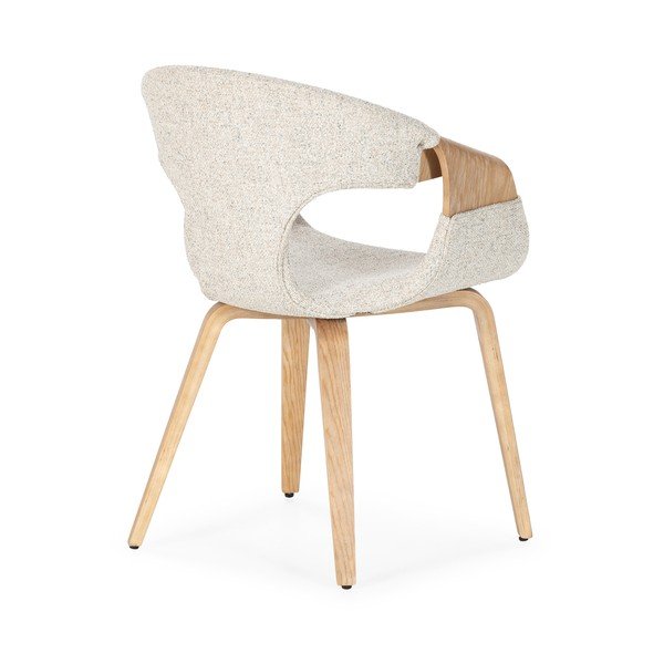 Бежови тапицирани трапезни столове в комплект с подлакътници 2 бр. Elif – MOME-image-3