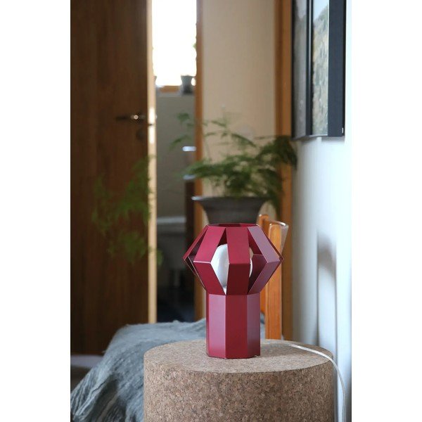 Червена метална настолна лампа с метален абажур (височина 27 cm) Octa – Markslöjd-image-3