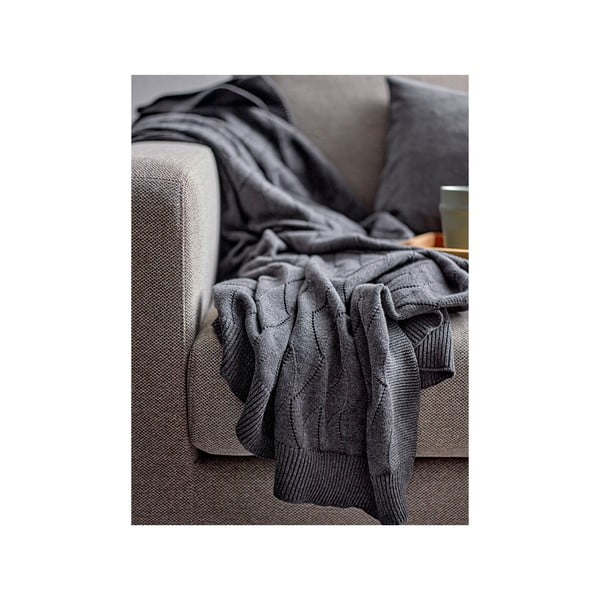 Сиво плетено одеяло 130x170 cm Gentle – Södahl-image-2