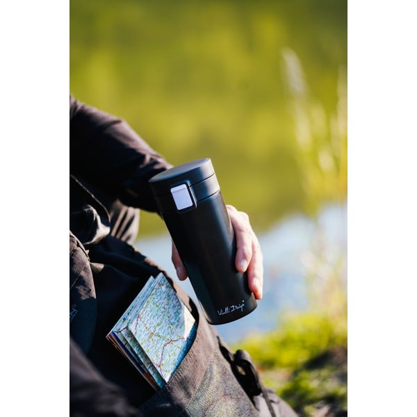 Черен термос за пътуване , 400 ml Fuori - Vialli Design-image-4