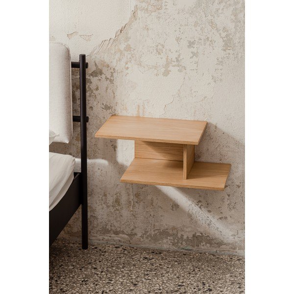 Висящо/с рафтове нощно шкафче от декор от дъб  в естествен цвят Tann – noo.ma-image-1