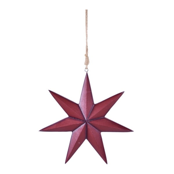 Červená závěsná hvězda Ego Dekor, výška 21 cm