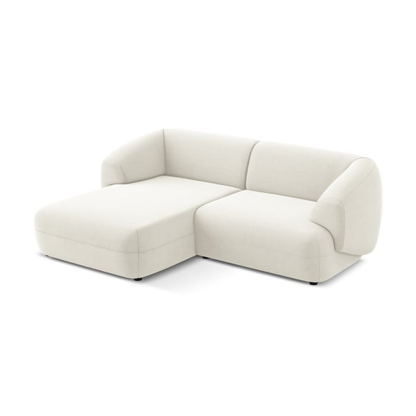 Бял кадифен ъглов диван (ляв ъгъл) Moana – Makamii-image-2