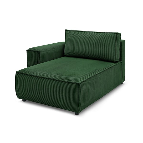 Модул за диван от зелен велур, ляв ъгъл Nihad modular – Bobochic Paris