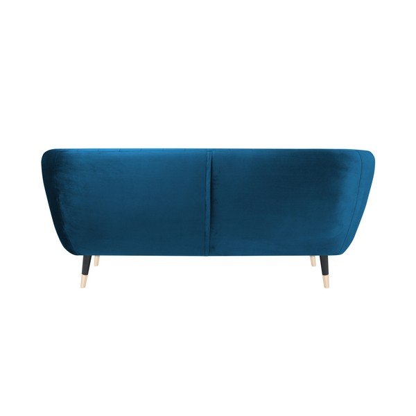 Син диван с черни крачета Mazzini Sofas Benito, 158 cm-image-4