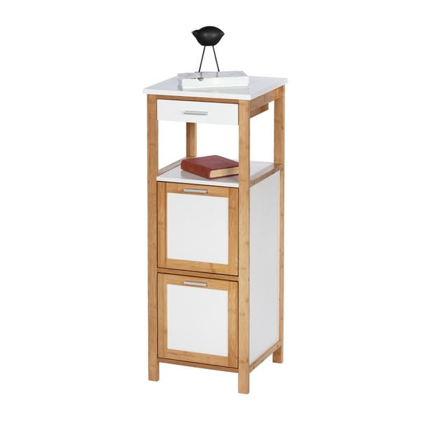 Бамбуков шкаф за баня с 2 рафта и място за съхранение Finja - Wenko-image-2