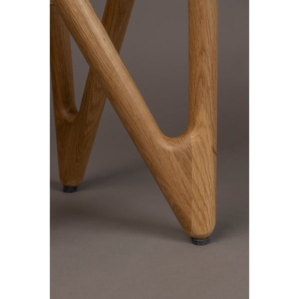 Кръгла странична масичка със стъклен плот ø 40 cm Naia – Dutchbone-image-1