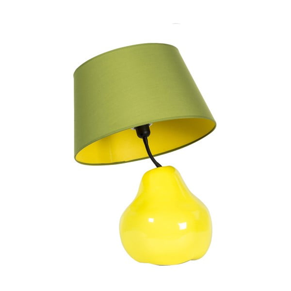 Žlutozelená keramická stolní lampa Creative Lightings Pear