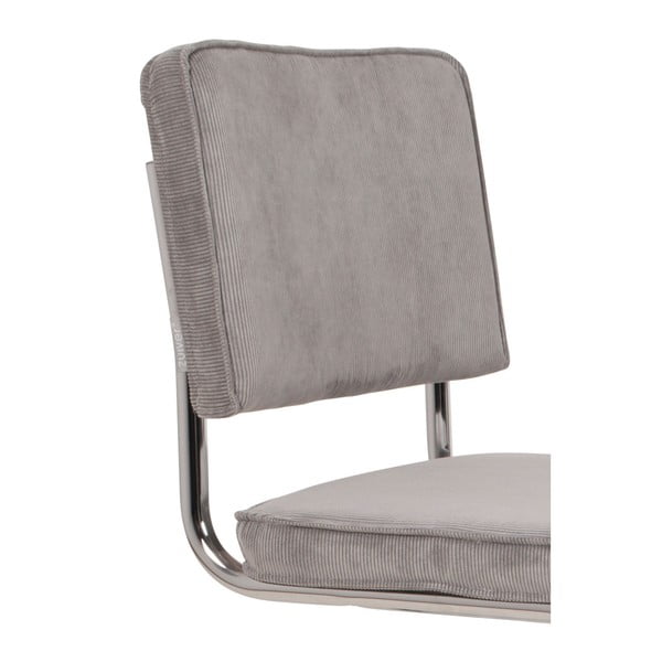 Сиви тапицирани люлеещи се  трапезни столове в комплект 2 бр. Ridge Kink Rib – Zuiver-image-4