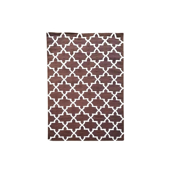 Ručně tkaný koberec Kilim Design One Brown, 160x230 cm