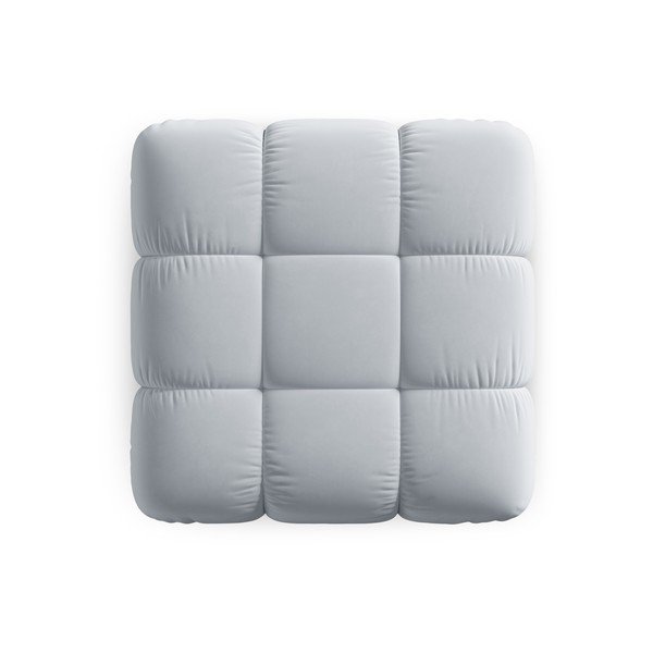 Светлосиня кадифена табуретка Bellis - Micadoni Home-image-4