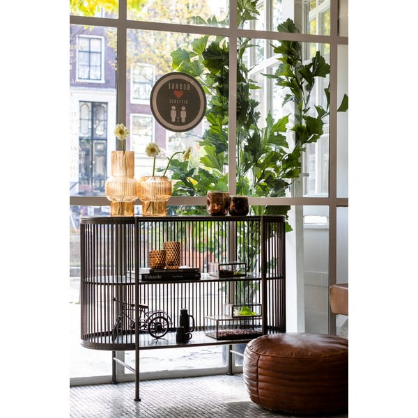 Черен метален скрин 100x80 cm Yinthe - Light & Living-image-1