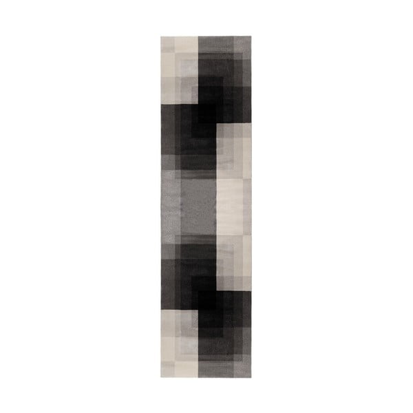 Сив и черен килим Plaza, 60 x 230 cm - Flair Rugs