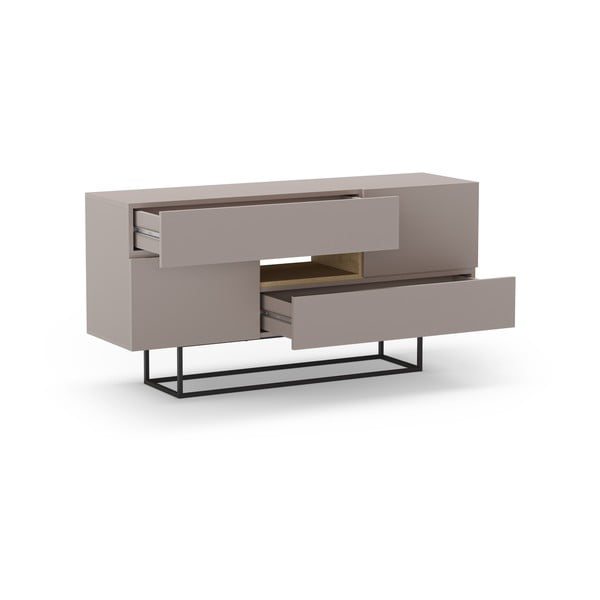 Нисък скрин в сиво-бежово 145x82 cm Titan - Marckeric-image-4