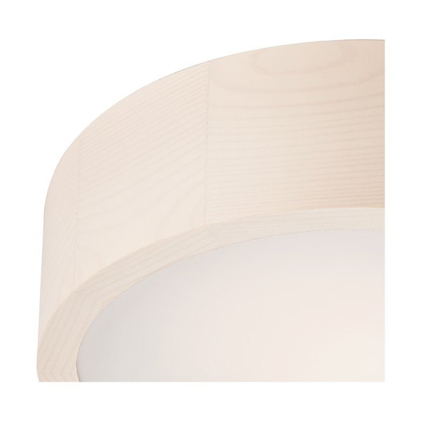 Бяло осветително тяло за таван със стъклен абажур ø 27 cm Eveline – LAMKUR-image-3