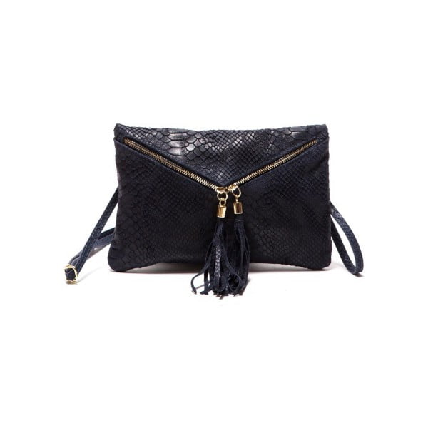 Тъмносиня кожена чанта / портмоне Gula Blu - Roberta M