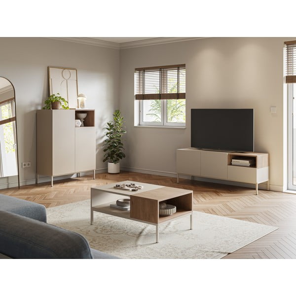 Кремаво шкафче 90x120 cm Cailin – Marckeric-image-1