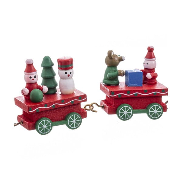 Дървена Коледна фигурка (височина 7,5 cm) Locomotive – Casa Selección-image-2