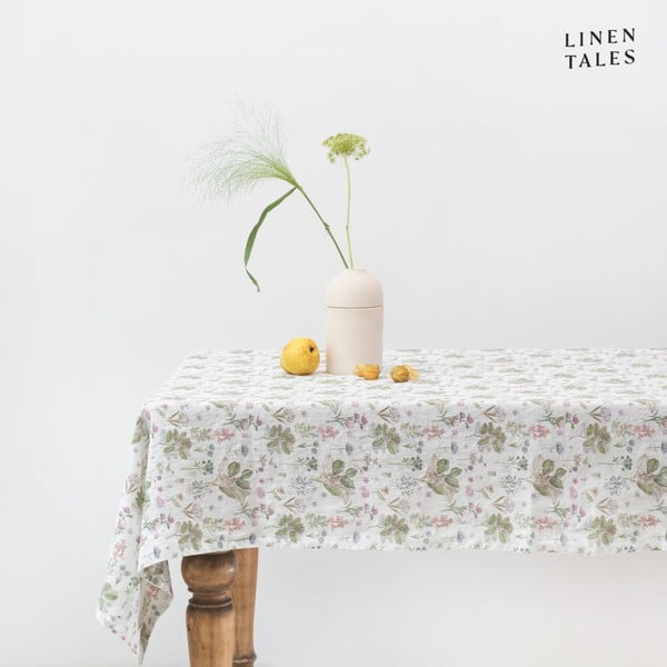 Ленена покривка за маса 140x300 cm White Botany – Linen Tales-image-1