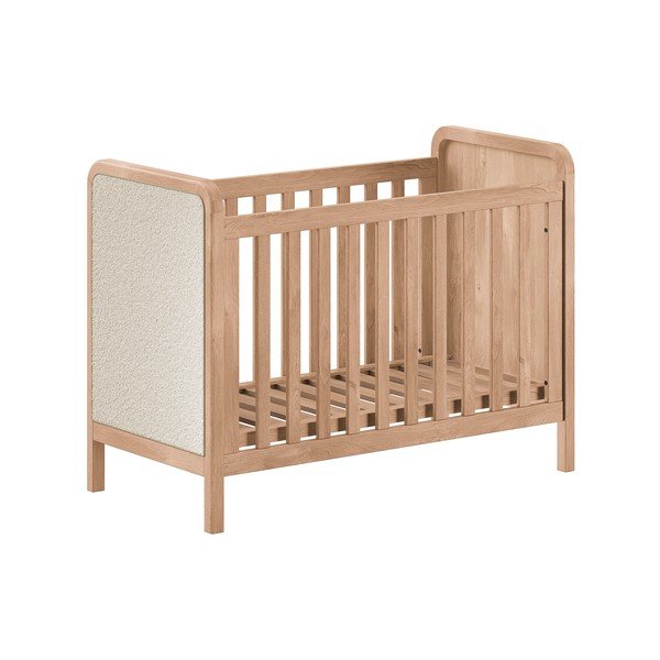 Детско креватче 60x120 cm с регулируема височина в естествен цвят Woods – Vipack