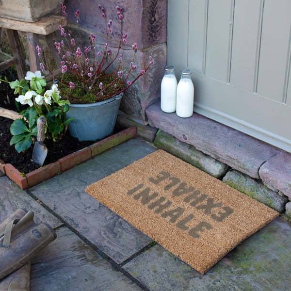 Изтривалка от кокосови влакна 60x90 cm Inhale Exhale – Artsy Doormats-image-4