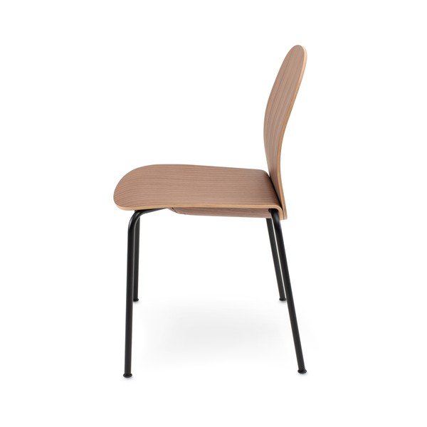 Кафяви трапезни столове в комплект за подреждане 2 бр. от декор от орех Book – Gazzda-image-2