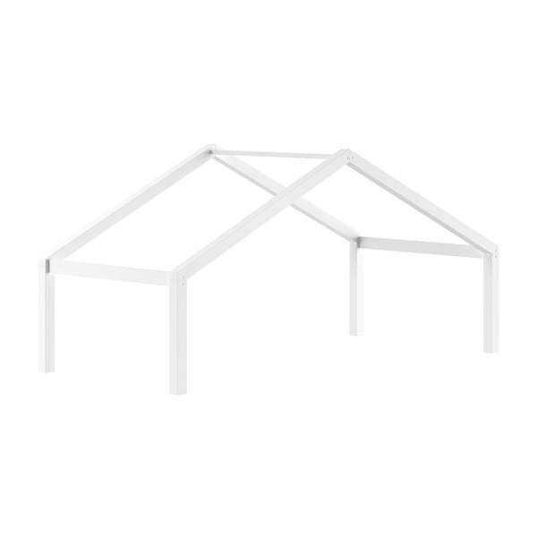 Бяло разтегателно детско легло тип къща от масивен бук 90x200 cm Forrest – Vipack-image-4