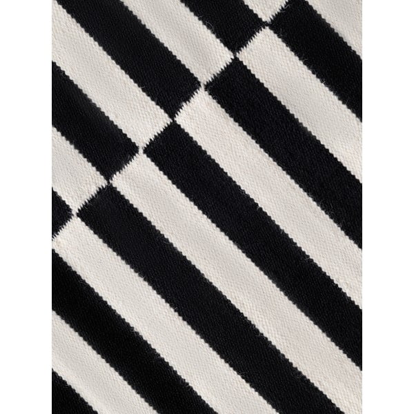 Черно-бял двустранен ръчно изработен вълнен килим 80x150 cm Donna – Hanse Home-image-4
