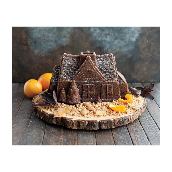 Сребърна форма за торта , 2,1 л Gingerbread House - Nordic Ware-image-1