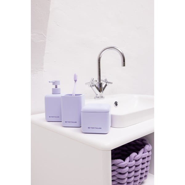 Лилава чаша за четки за зъби от полиресин Tom Tailor T-Rounded – Wenko-image-3