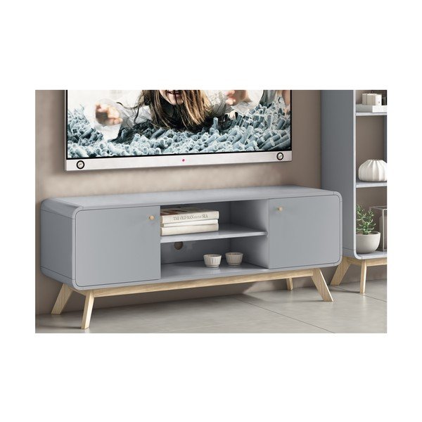 Сива маса за телевизор 140x53 cm Caitlin – Støraa-image-4