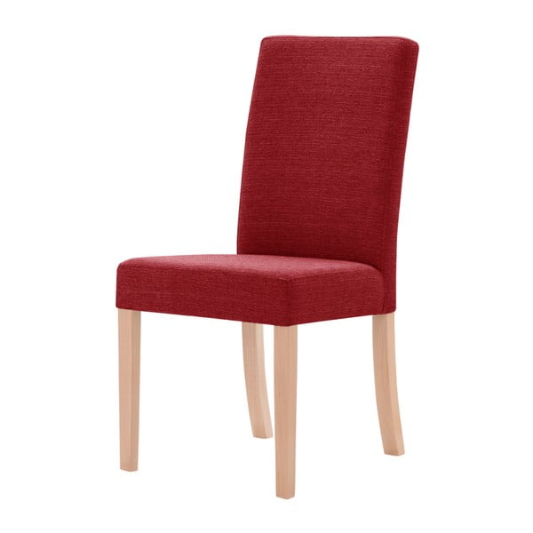 Červená židle s hnědými nohami Ted Lapidus Maison Tonka