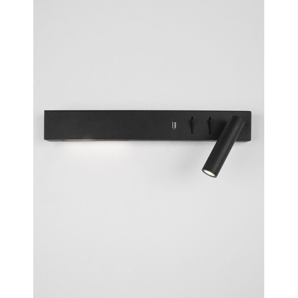 Матово черно метална LED стенна лампа с огъваща се структура/с USB порт Vida – Nova Luce-image-4