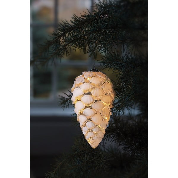 Бяла висяща коледна светлинна украса ø 7 cm Celina – Sirius-image-1