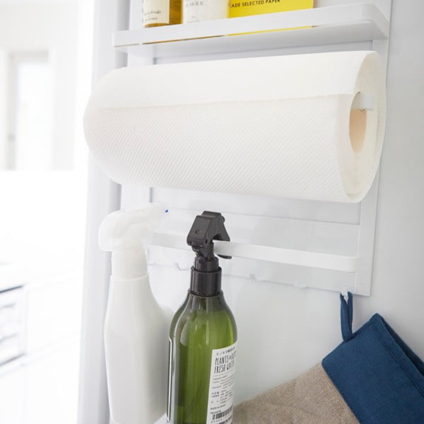 Голям бял магнитен кухненски страничен стелаж Tower - YAMAZAKI-image-2