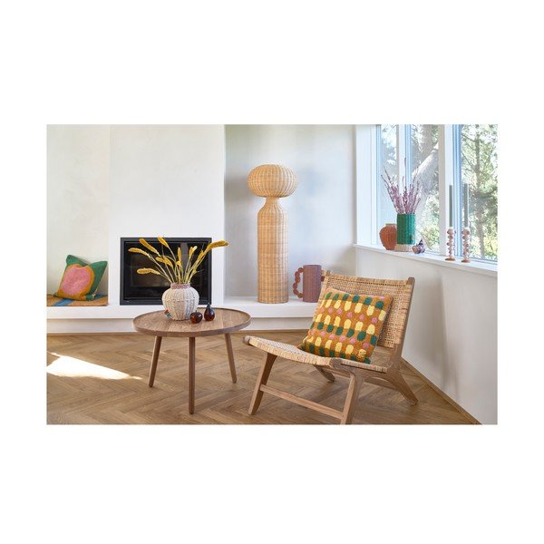 Подова лампа естествена с ратанов абажур (височина 130 cm) Vinka – Villa Collection-image-1