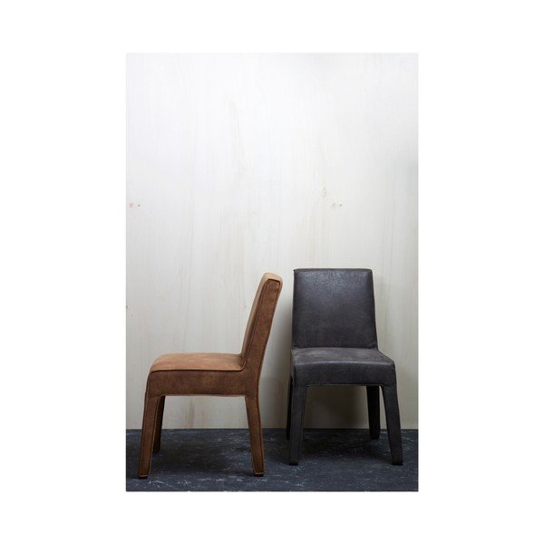 Sada 2 černých kožených židlí BePureHome Cocoon-image-4