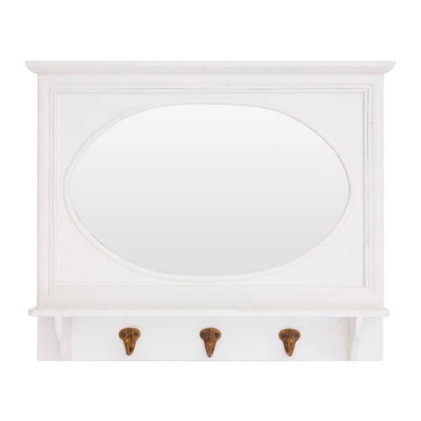 Огледало за стена с рафт и закачалка 53x43 cm Whitley - Premier Housewares