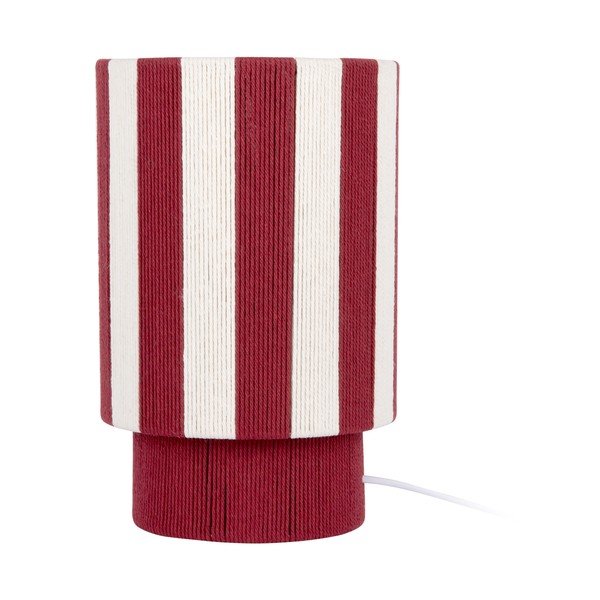 Червена/бяла въжена настолна лампа (височина 35 cm) Vienna Stripes – Leitmotiv