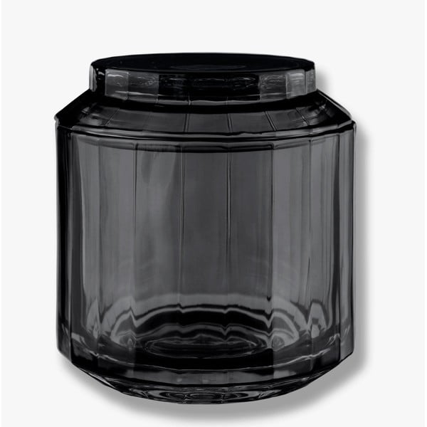 Черен стъклен органайзер за баня за памучни тампони Vision – Mette Ditmer Denmark