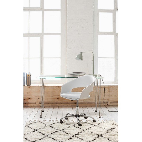 Работна маса със стъклен плот 60x120 cm Rondo – Bizzotto-image-3