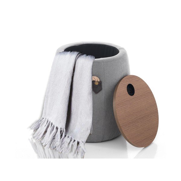 Сив пуф с място за съхранение , ø 40 cm Barril - Tomasucci-image-2
